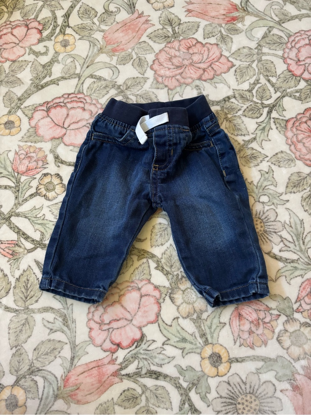 Baby/Toddler Navy Elastic-Waist Denim Jogger Jeans